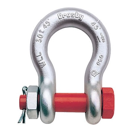 Mazzella Crosby G-2140 Galvanized Alloy Shackle BTA 1-1/2", 30T WLL 1021110